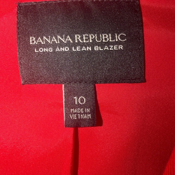 Banana Republic Vibrant Red Long and Lean Blazer - Picture 3 of 5